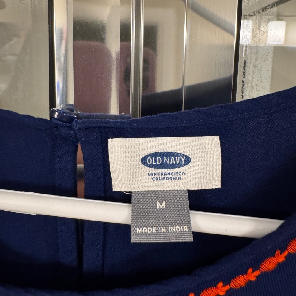 Old Navy Dress with Blue and Orange Embroidery - Picture 2 of 4